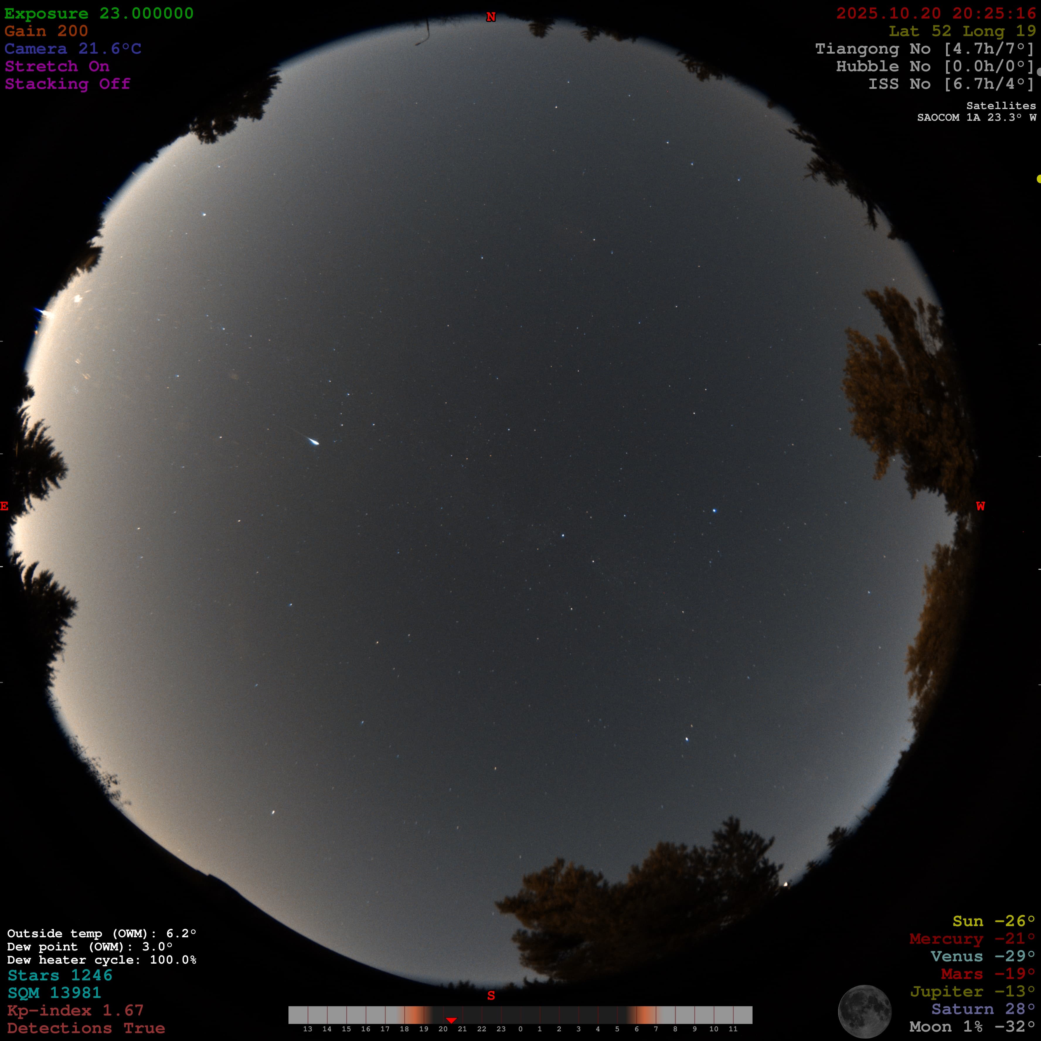 Possible bright meteor in the eastern sky